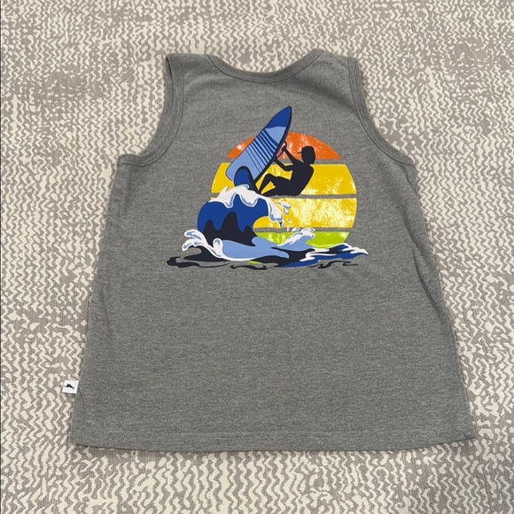 Gray Kids Tank Top with Colorful Pocket - Picture 2 of 2
